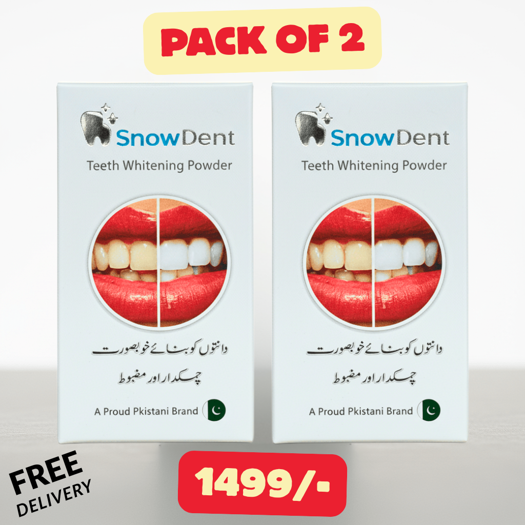 Snow Dent Teeth Whitening Powder - Pack of 2 (Save Rs. 500)
